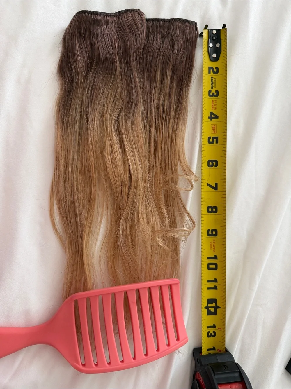 Rooted Blonde Ombre Clip-In Human Hair Extensions - Natural Light Brown to Blond